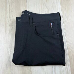 Fourlaps Mens Black Lightweight Traverse Slim Stretch Golf Chino Pants Sz 36x30